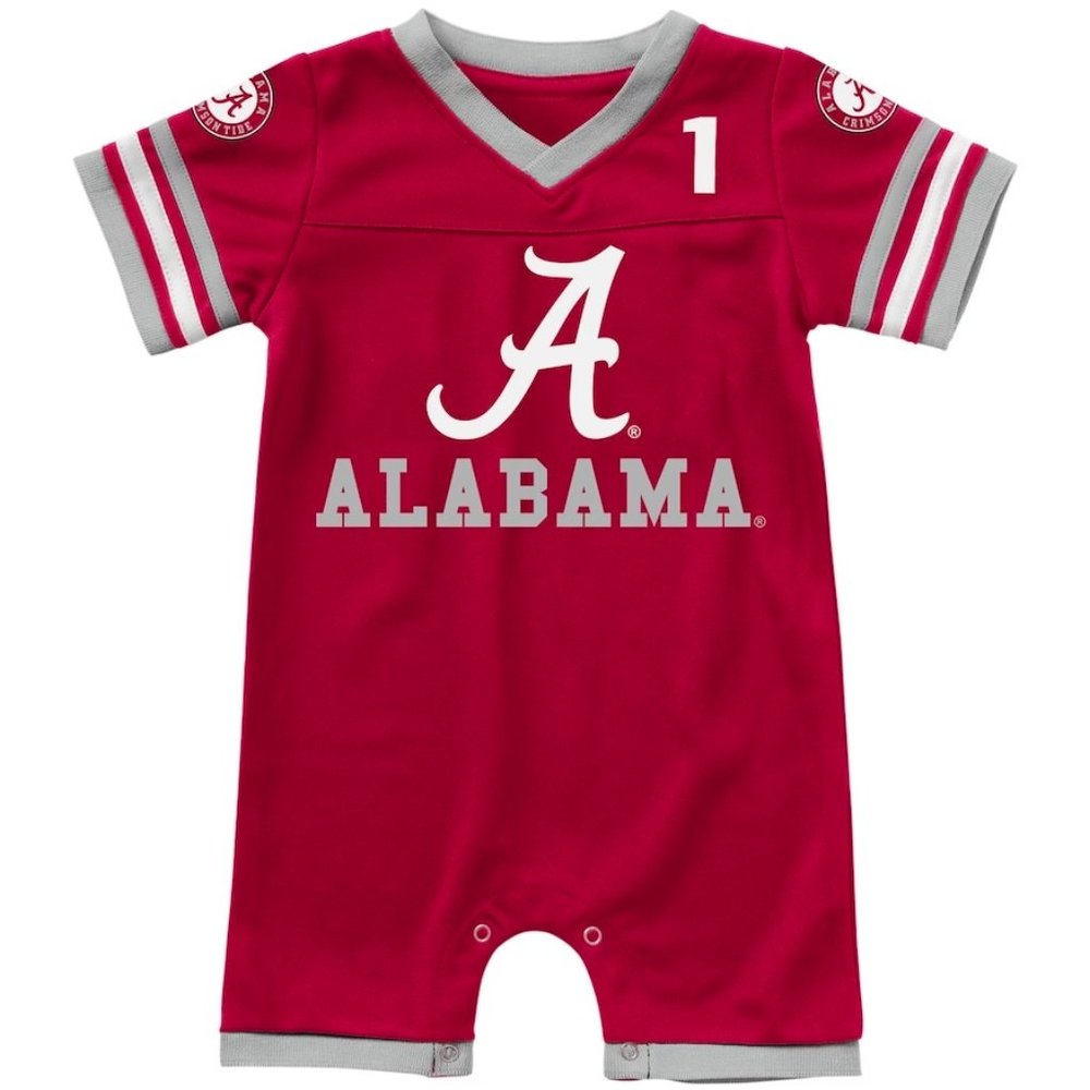 NWT Alabama Crimson Tide Colosseum Infant Bumpo Football Romper Jersey 12-18M